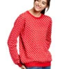 Pussy Deluxe Chic Dotties Damen Strickpullover Rot Allover