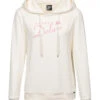 Pussy Deluxe Classic Fluffy Damen Kapuzenpullover Creme