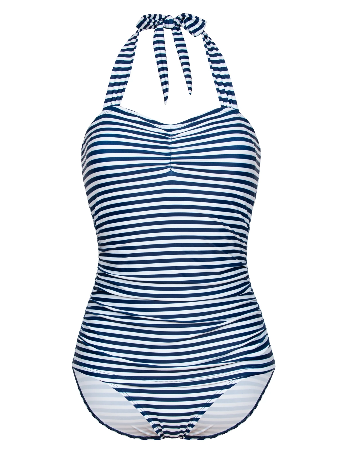 Pussy Deluxe Sally Striped Damen Badeanzug Marine Allover - Image 2