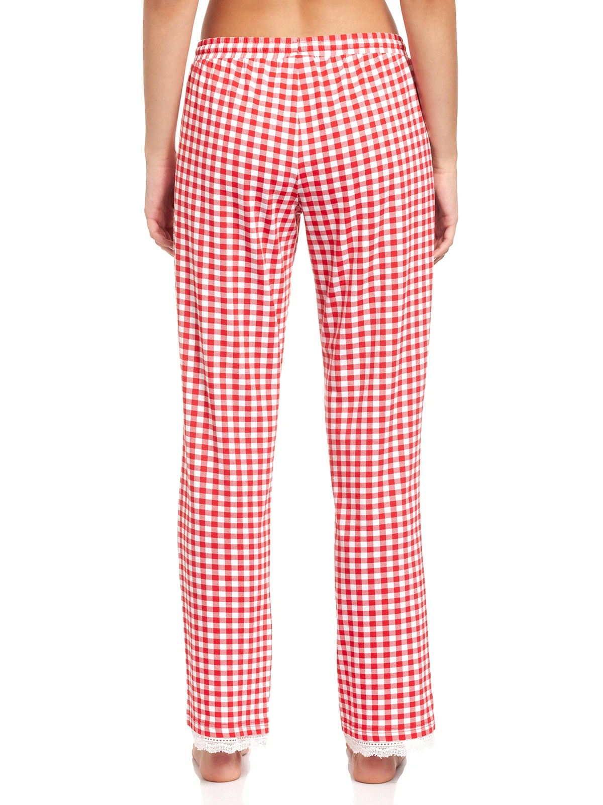 Pussy Deluxe Red Plaid Damen Schlafhose Rot Allover - Image 3
