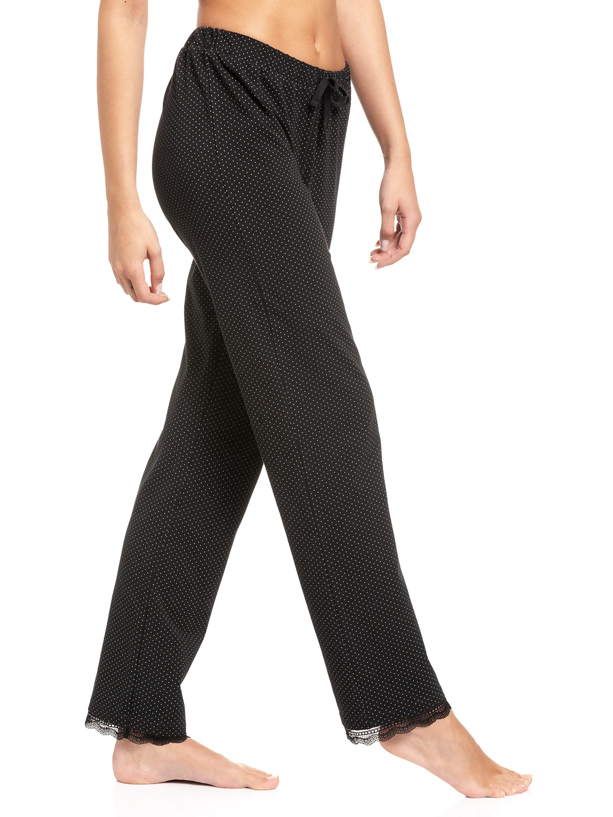 Pussy Deluxe Dotties Damen Schlafhose Schwarz Allover - Image 4