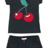 Pussy Deluxe Dotties % Cherry Girl Kinder Schlafanzug Schwarz Allover