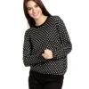 Pussy Deluxe Dotties Damen Strickpullover Schwarz Allover