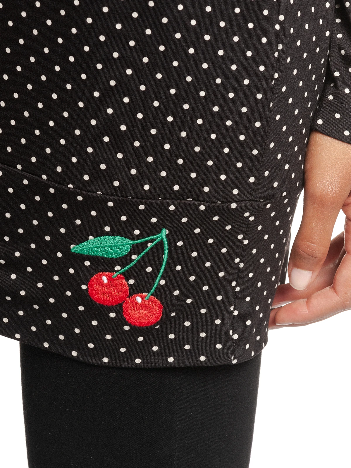 Pussy Deluxe Little Dots Damen Langarmshirt Schwarz Allover – Bild 7