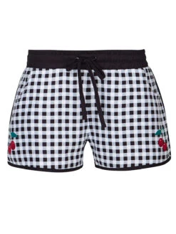 Pussy Deluxe Plaid Damen Boardshorts Schwarz/weiß