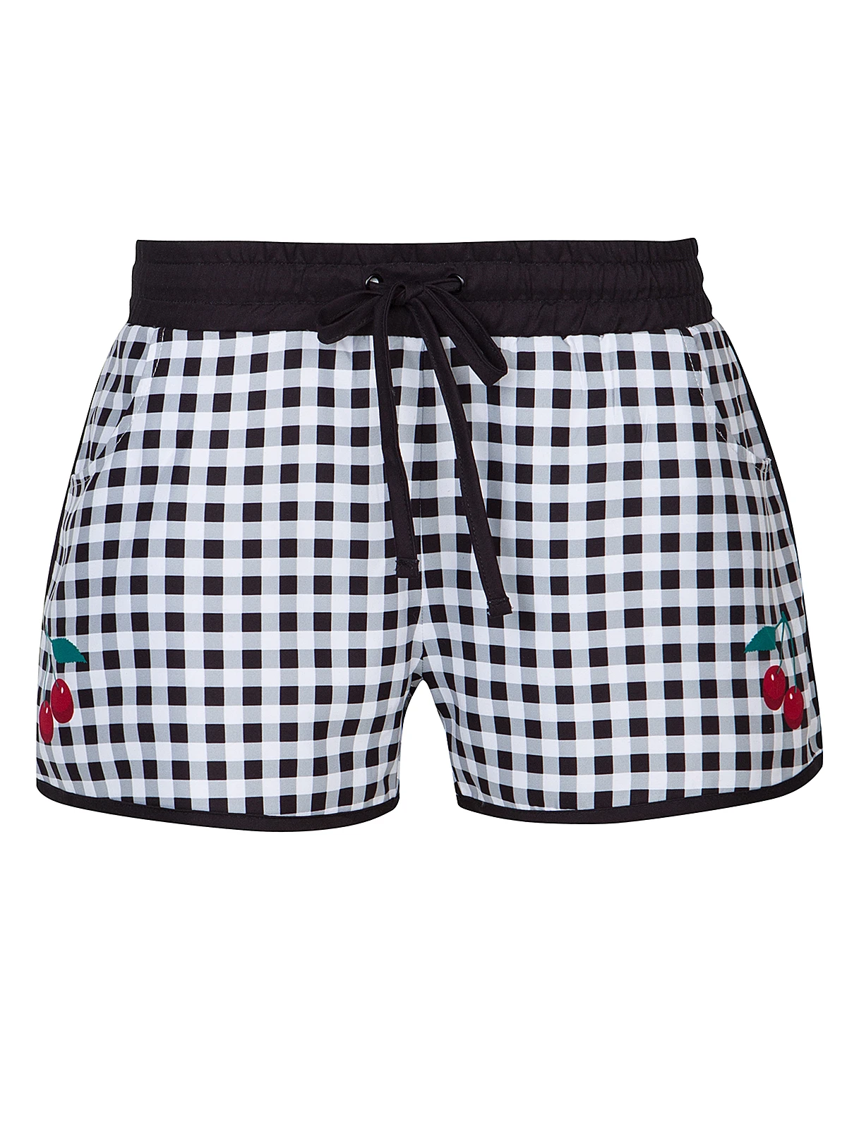 Pussy Deluxe Plaid Damen Boardshorts Schwarz/weiß