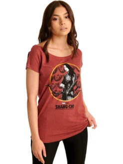 Shang-Chi Shang-Chi Katy Damen Loose-Shirt Rot Meliert