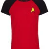 Star Trek Symbol Herren T-Shirt Rot/schwarz