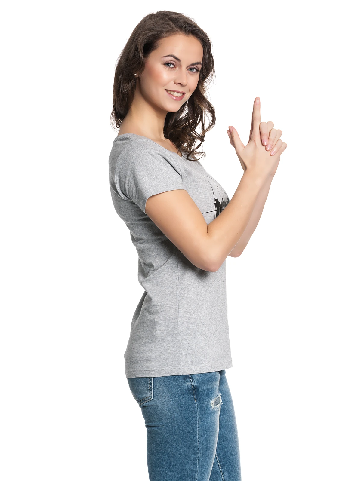 Tatort Tatort Classic Damen T-Shirt Grau Meliert – Bild 5