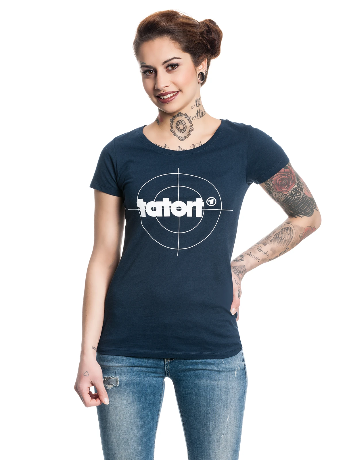 Tatort Tatort Classic Damen T-Shirt Dunkelblau – Bild 12