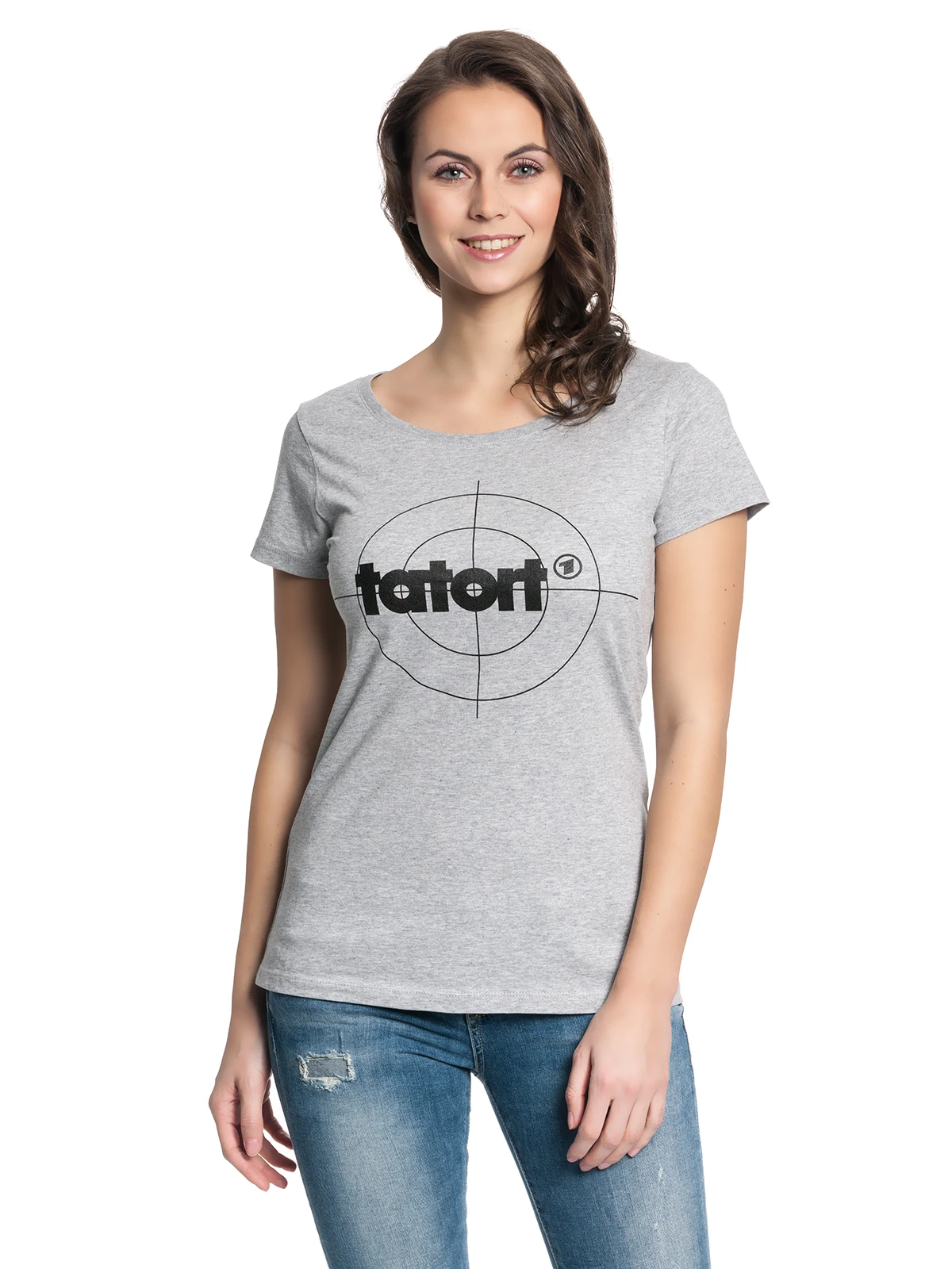 Tatort Tatort Classic Damen T-Shirt Grau Meliert – Bild 4