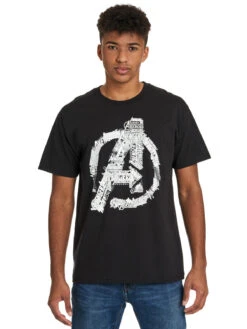 The Avengers Avengers Logo Herren T-Shirt Schwarz