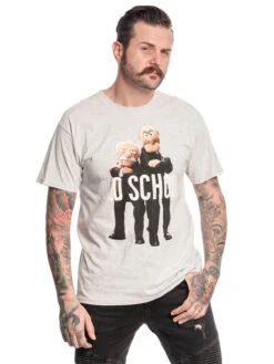 The Muppets Waldorf & Statler Herren T-Shirt Grau Meliert