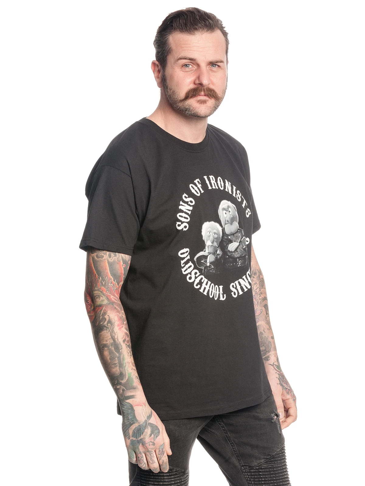 The Muppets Waldorf & Statler Herren T-Shirt Schwarz – Bild 3