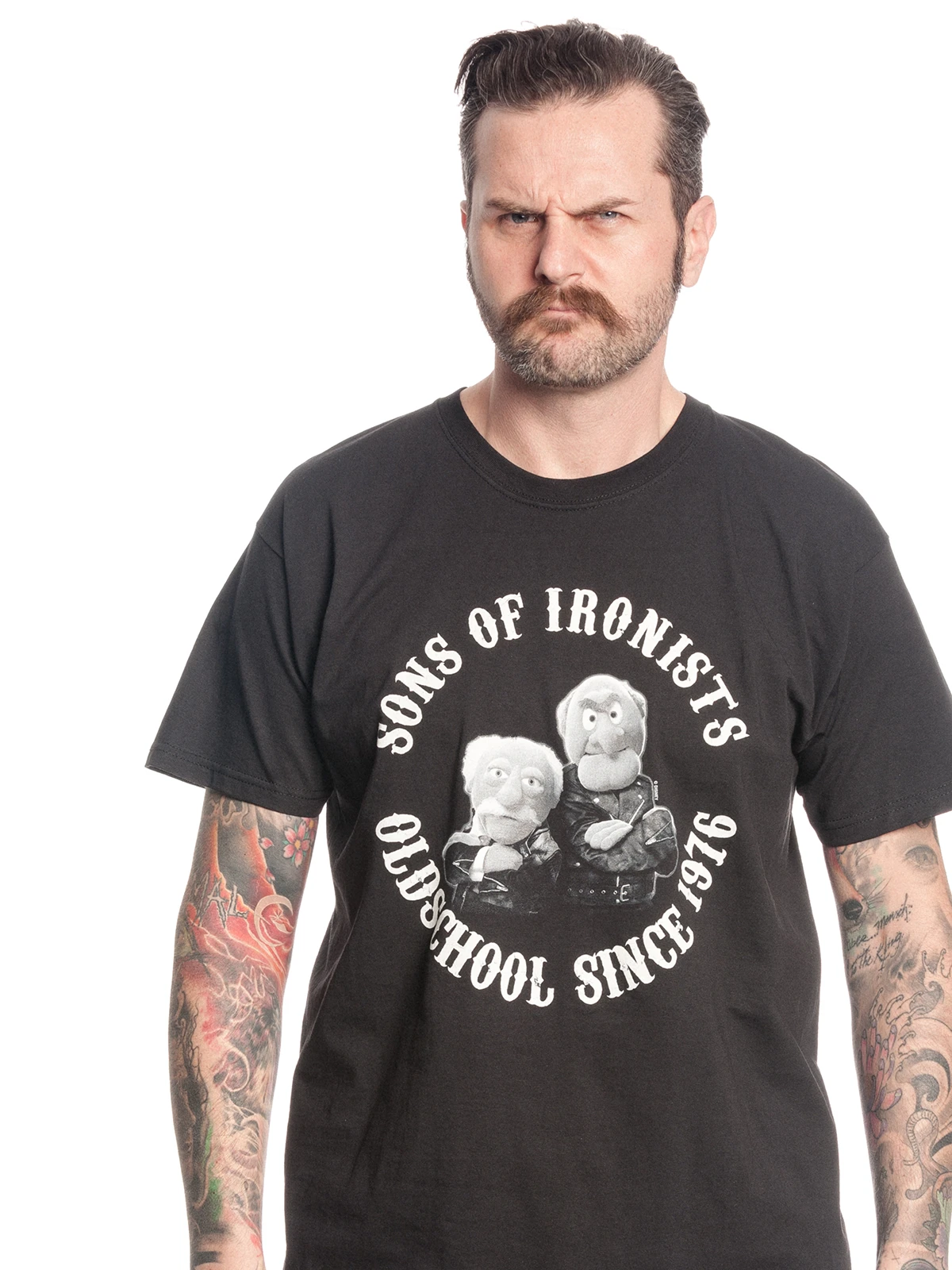 The Muppets Waldorf & Statler Herren T-Shirt Schwarz – Bild 5