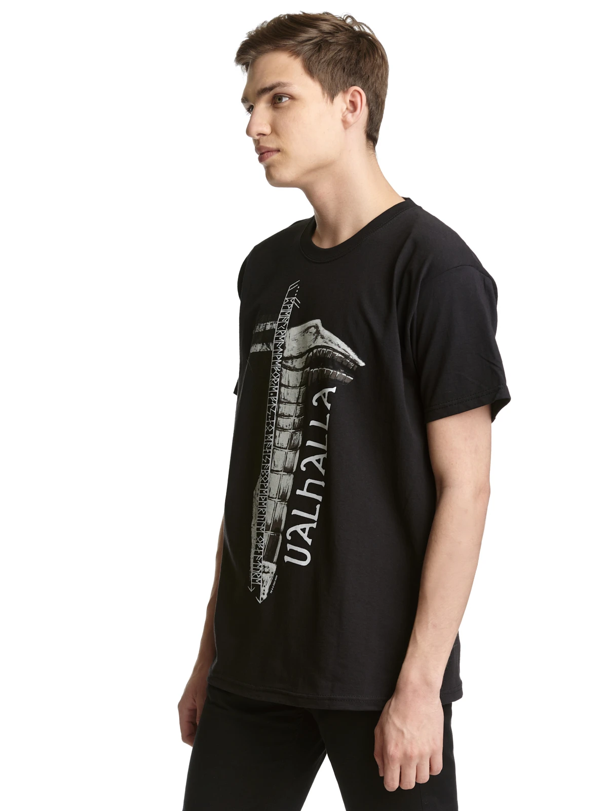 Vikings Valhalla Valhalla Collage Herren T-Shirt Schwarz – Bild 4