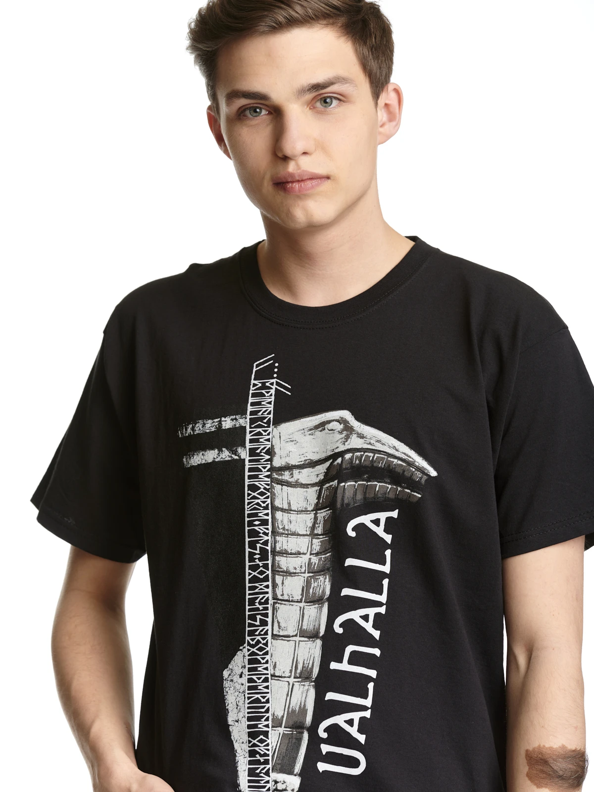 Vikings Valhalla Valhalla Collage Herren T-Shirt Schwarz – Bild 5