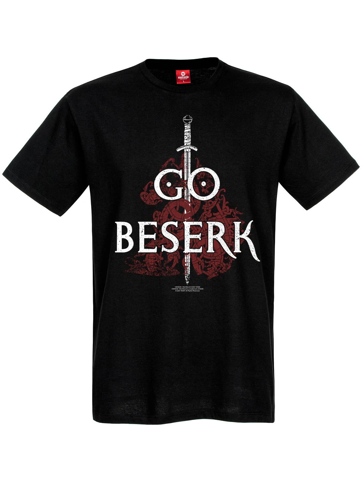 Vikings Valhalla Go Beserk Herren T-Shirt Schwarz