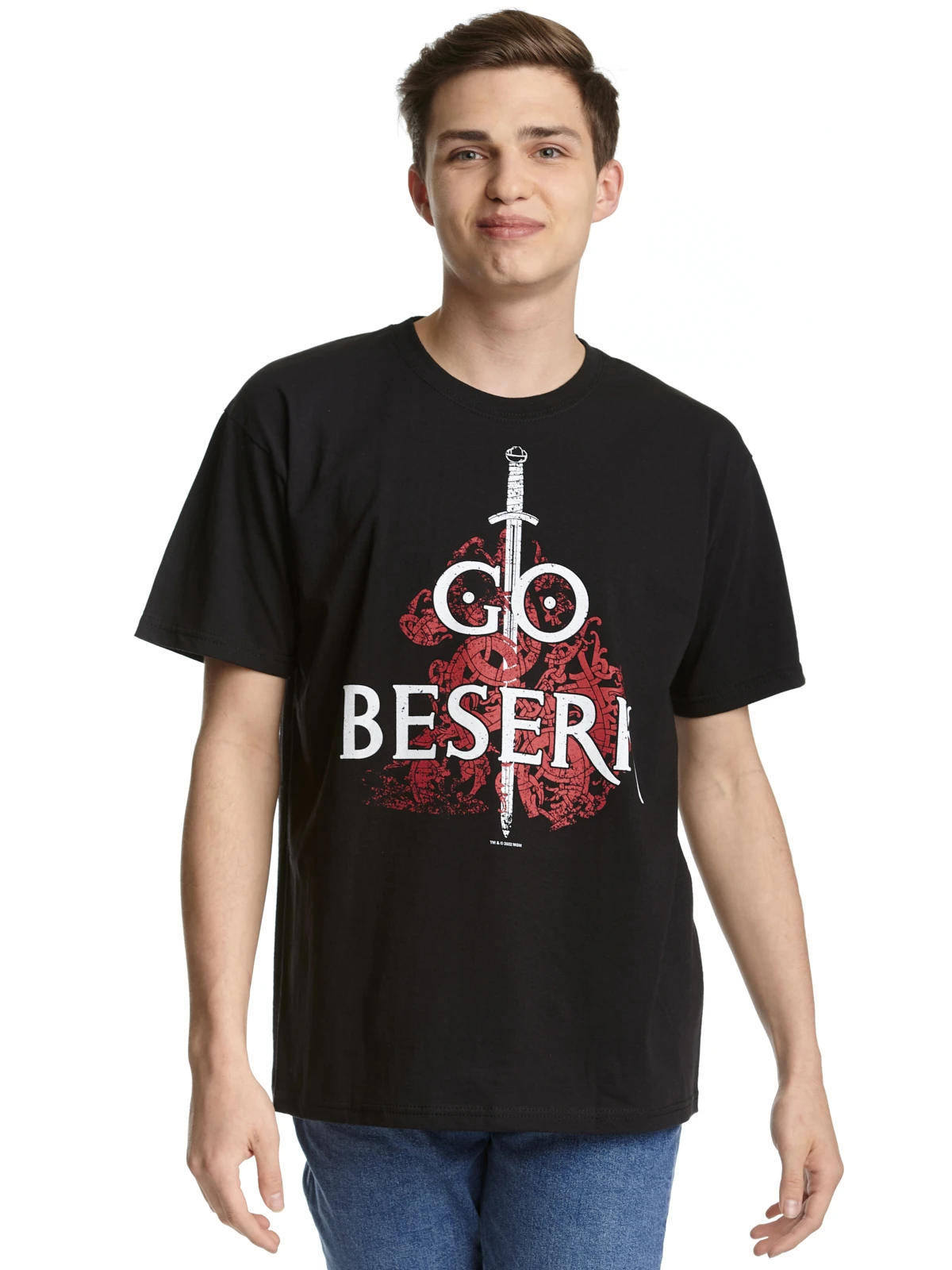 Vikings Valhalla Go Beserk Herren T-Shirt Schwarz – Bild 2