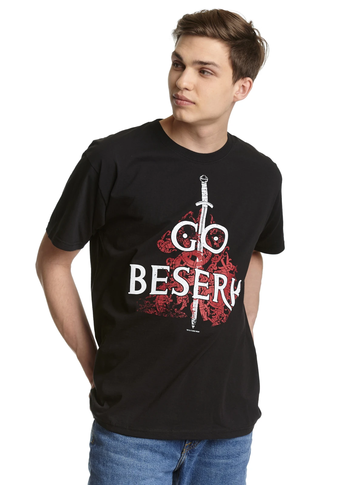 Vikings Valhalla Go Beserk Herren T-Shirt Schwarz – Bild 4