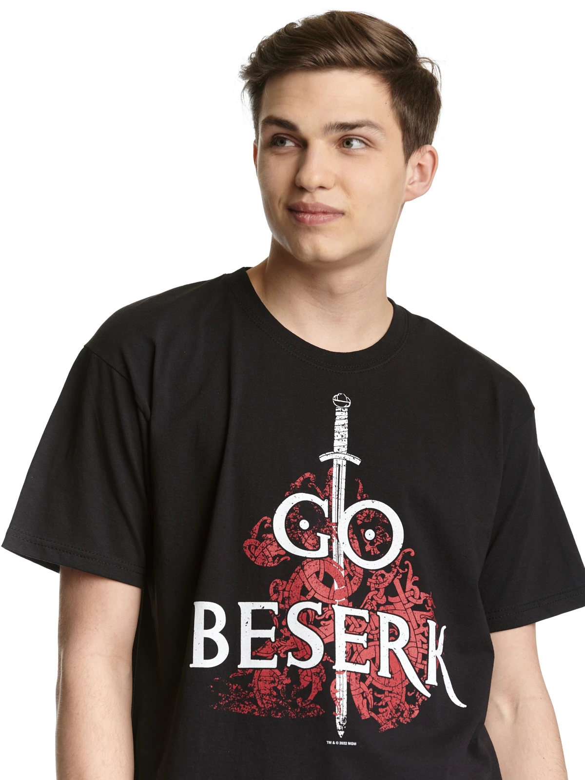 Vikings Valhalla Go Beserk Herren T-Shirt Schwarz – Bild 5