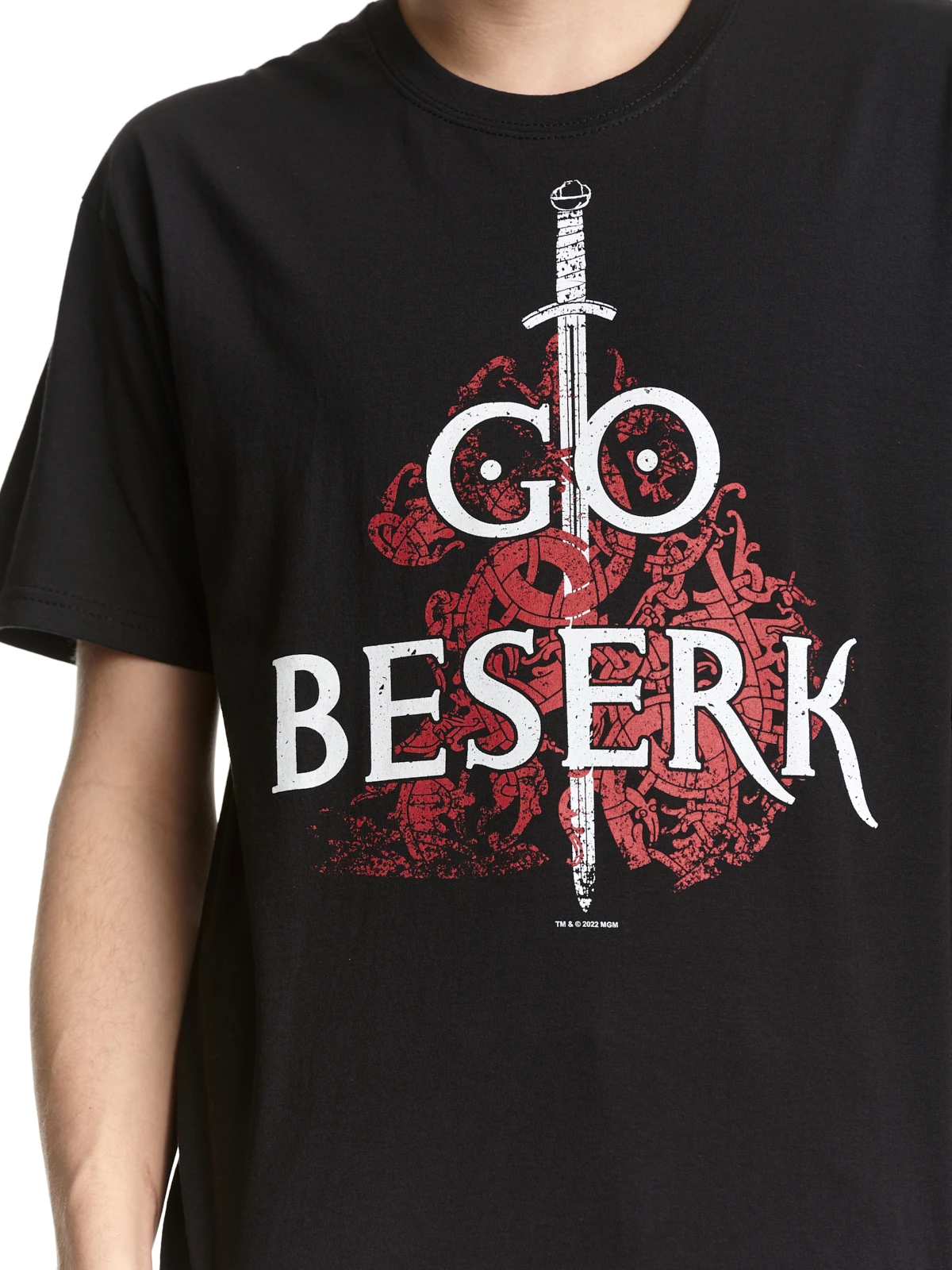 Vikings Valhalla Go Beserk Herren T-Shirt Schwarz – Bild 6
