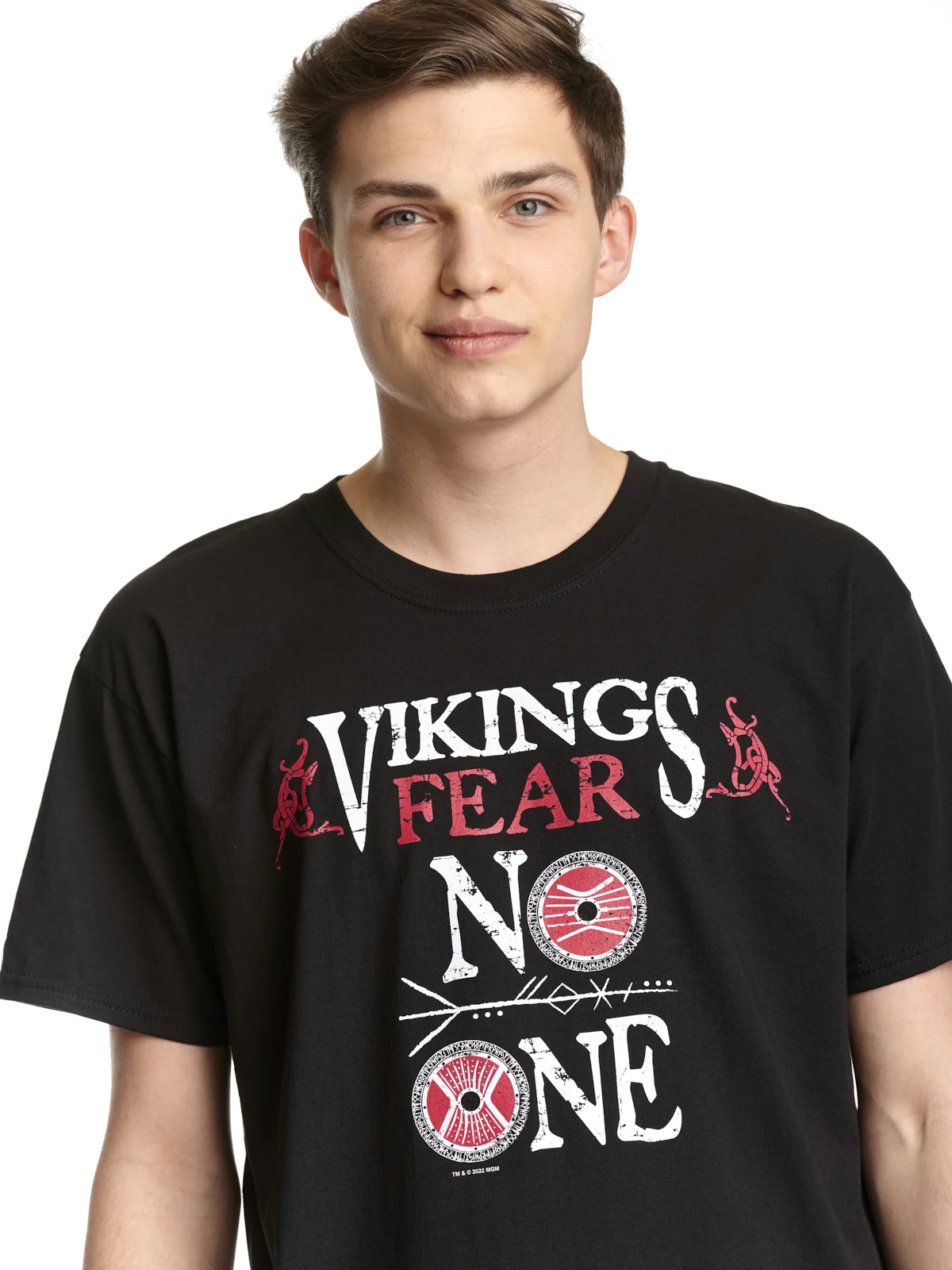 Vikings Valhalla Vikings Fear No One Herren T-Shirt Schwarz – Bild 5