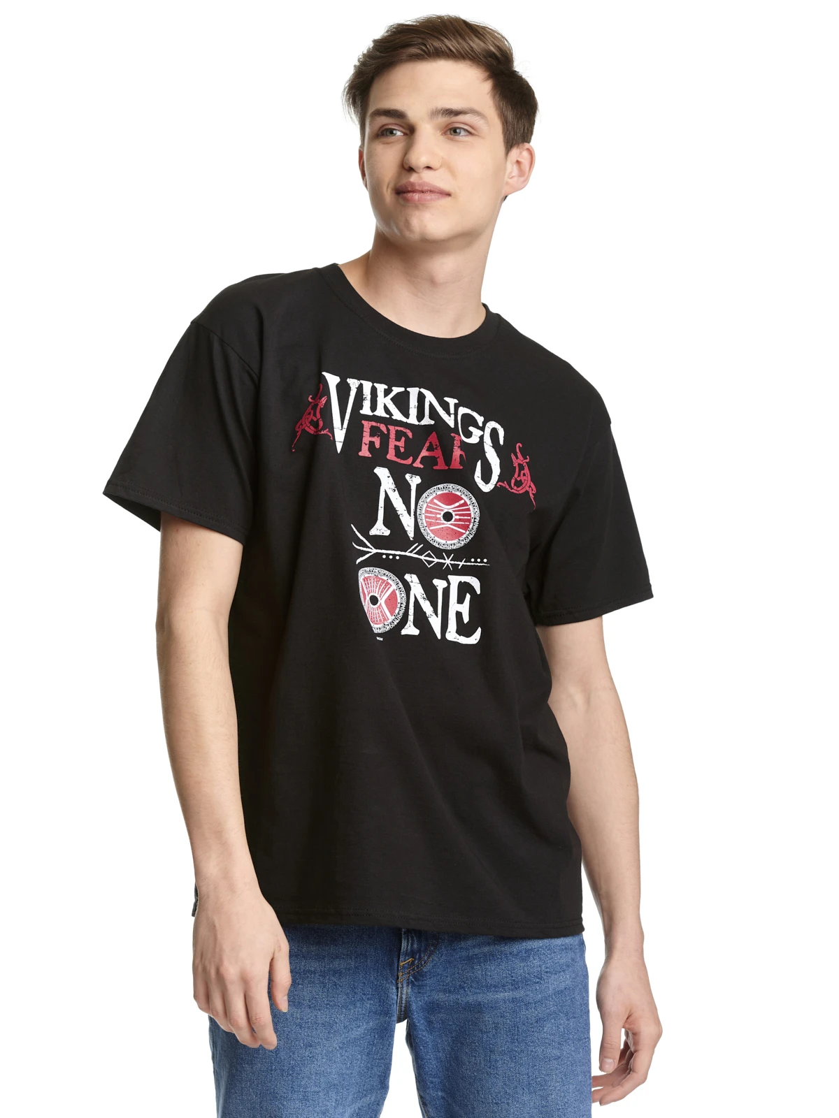 Vikings Valhalla Vikings Fear No One Herren T-Shirt Schwarz – Bild 7