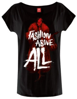 Villains Fashion Above All Damen Loose-Shirt Schwarz