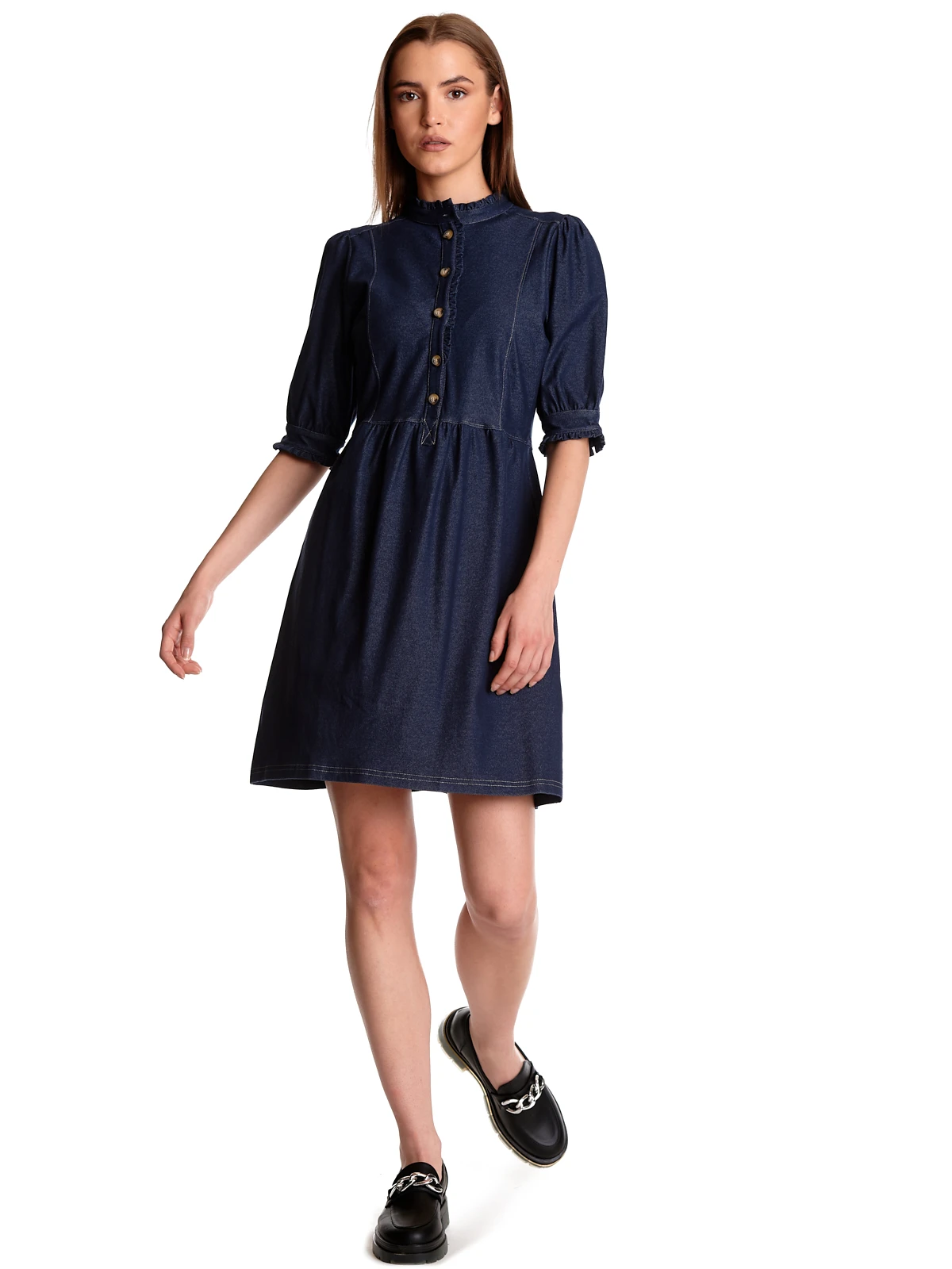 Vive Maria Arizona Denim Damen Blusenkleid Blau – Bild 7