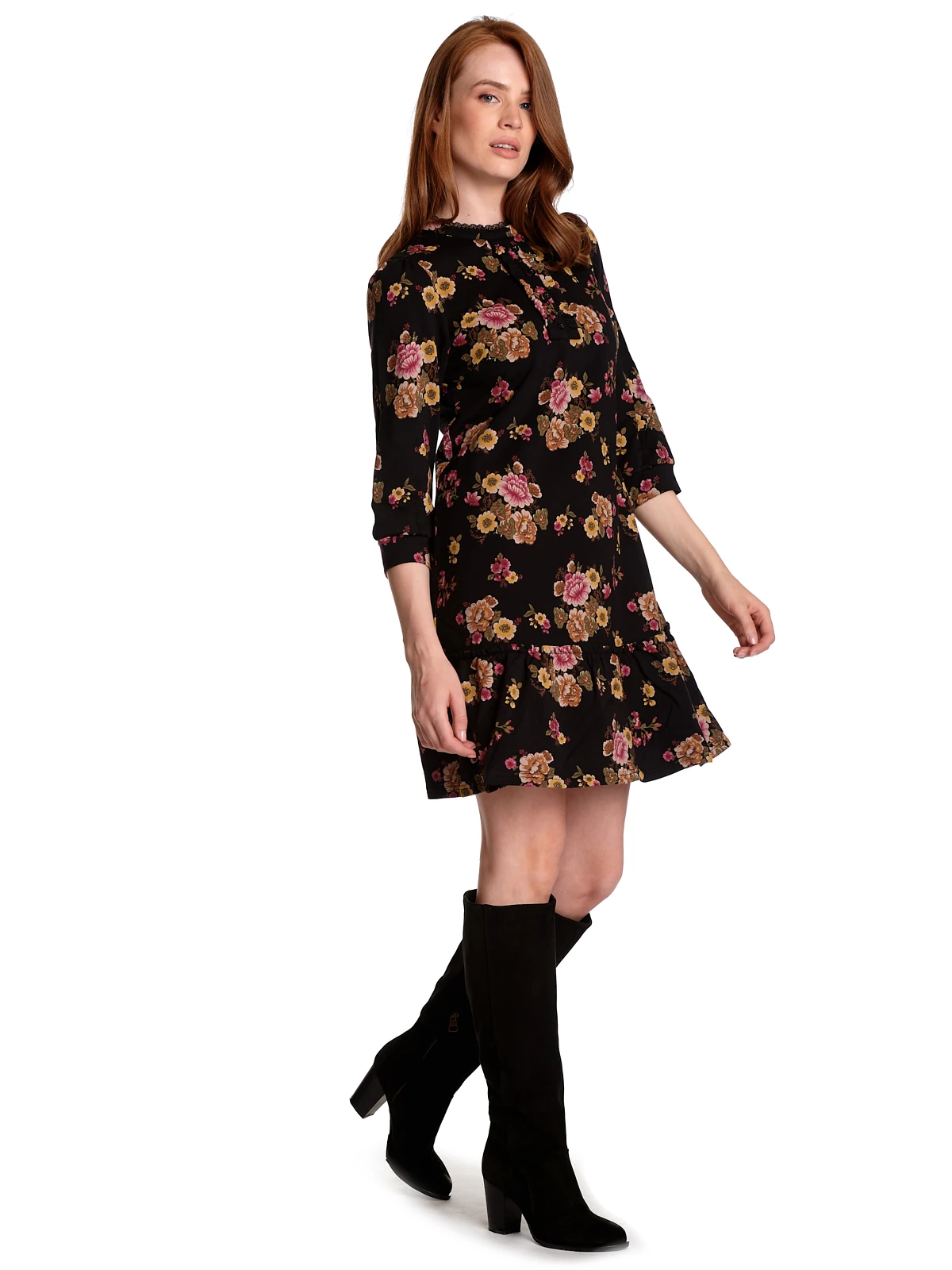 Vive Maria Barock Love Damen A-Linien-Kleid Schwarz Allover – Bild 3