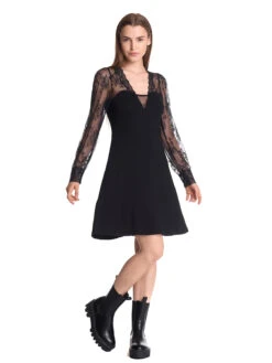 Vive Maria Black Dancing Damen A-Linien-Kleid Schwarz