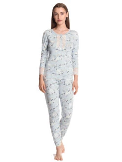 Vive Maria Blue Dawn Damen Pyjama Blau Allover