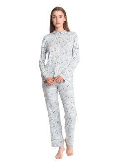 Vive Maria Blue Monday Damen Pyjama Blau Allover