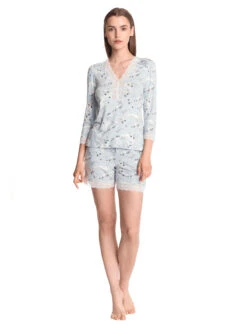 Vive Maria Blue Sky Damen Pyjama Blau Allover