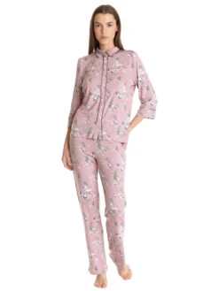 Vive Maria Chinese Teahouse Damen Pyjama Lightpink Allover