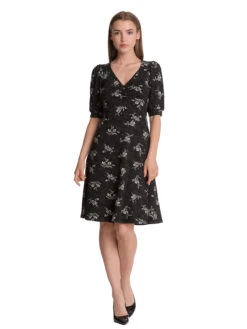 Vive Maria Classic Reverie Damen A-Linien-Kleid Schwarz Allover