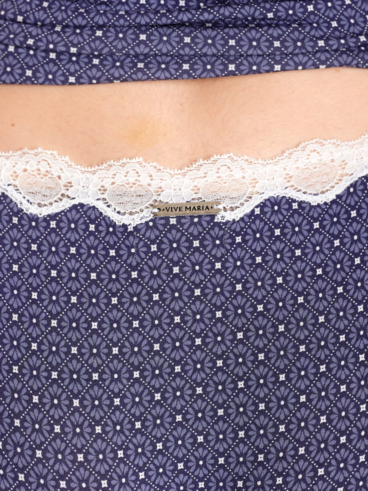 Vive Maria Cosy Hanoi Damen Wäscheset: Top Mit Panty Blau Allover - Image 5