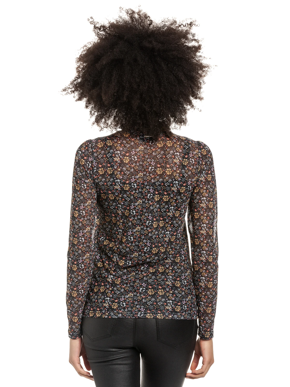 Vive Maria Ending Summer Tulle Damen Langarmshirt Schwarz Allover - Image 3