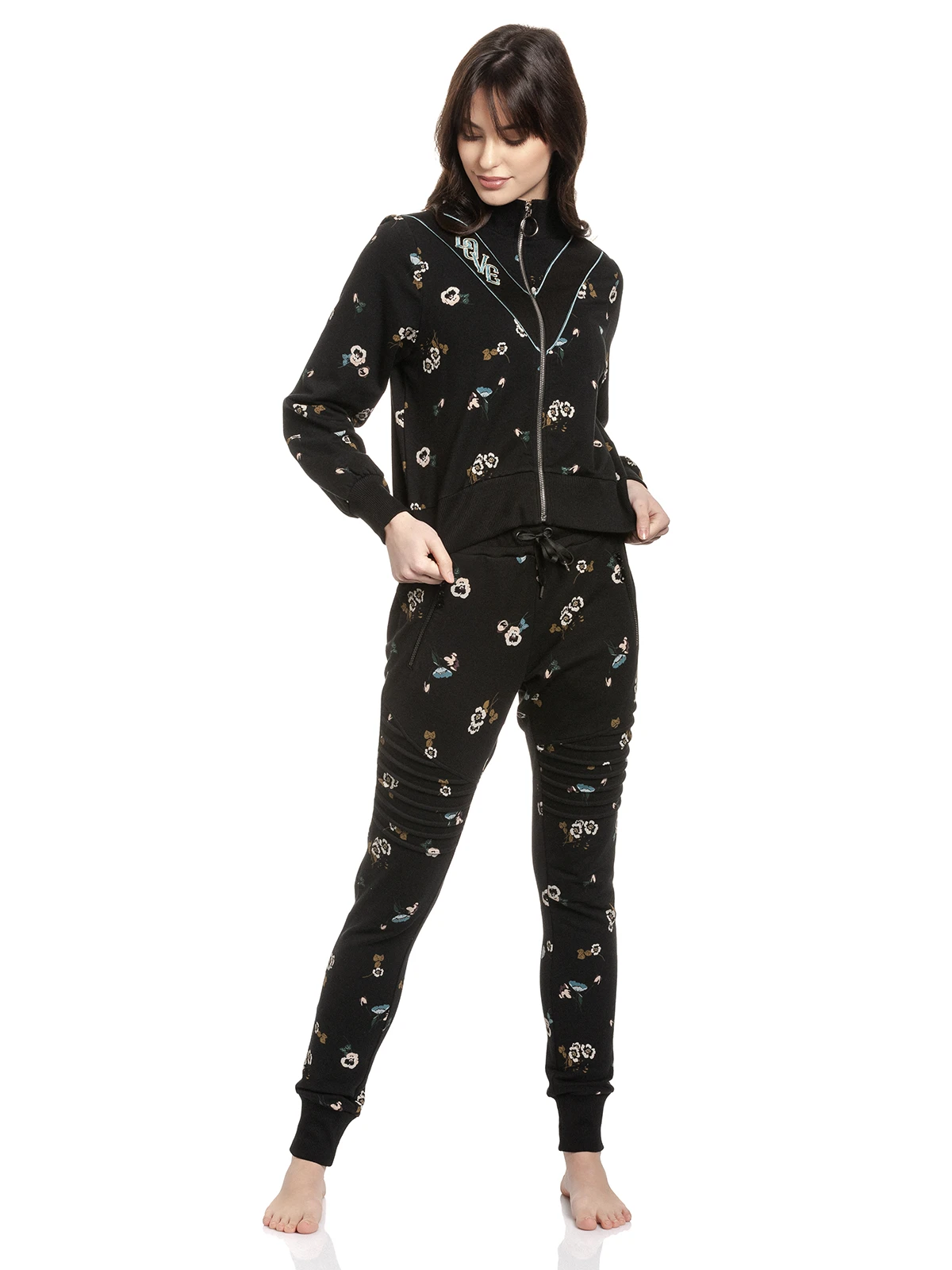 Vive Maria Floral Sport Damen Blouson Schwarz Allover – Bild 7