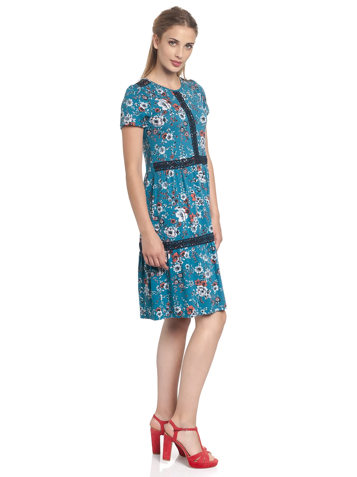 Vive Maria Flower Damen Jerseykleid Azur Allover – Bild 9