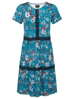 Vive Maria Flower Damen Jerseykleid Azur Allover