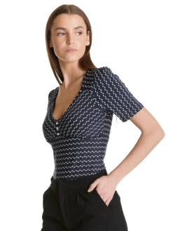 Vive Maria Flower Sailor Damen T-Shirt Blau Allover