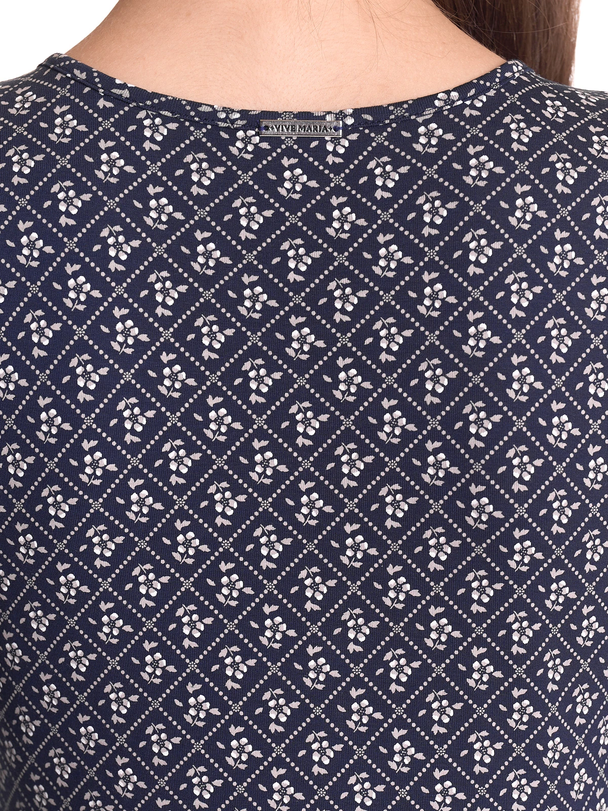 Vive Maria Flower Souvenir Damen Langarmshirt Dunkelblau Allover – Bild 7