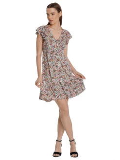 Vive Maria French Girl Damen A-Linien-Kleid Creme/allover