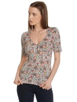 Vive Maria French Girl Damen T-Shirt Creme/allover