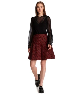 Vive Maria Gambling Girl Damen A-Linien-Rock Rot Allover