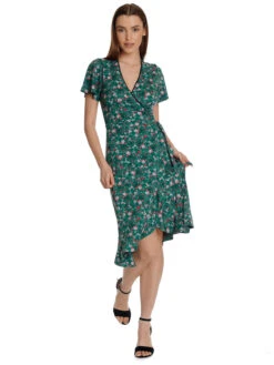Vive Maria Garden Of Eden Damen Wickelkleid Grün Allover