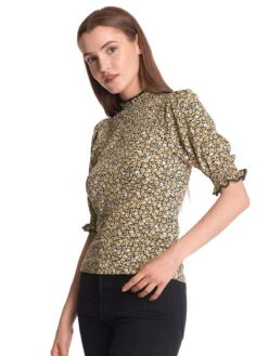 Vive Maria Golden Day Smoke Damen Blusenshirt Dunkelgelb Allover