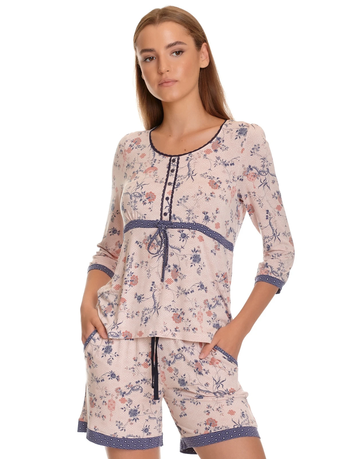 Vive Maria Hanoi Girl Damen Pyjama Rosa Allover – Bild 2